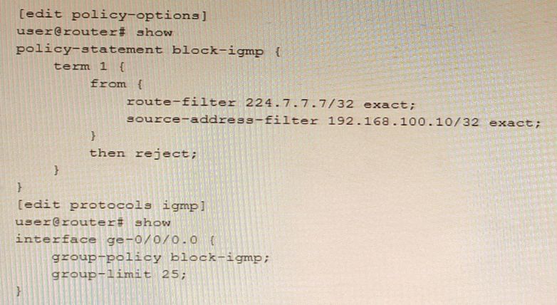 Juniper JN0-664 image Question 59 51126 09182024211332000000