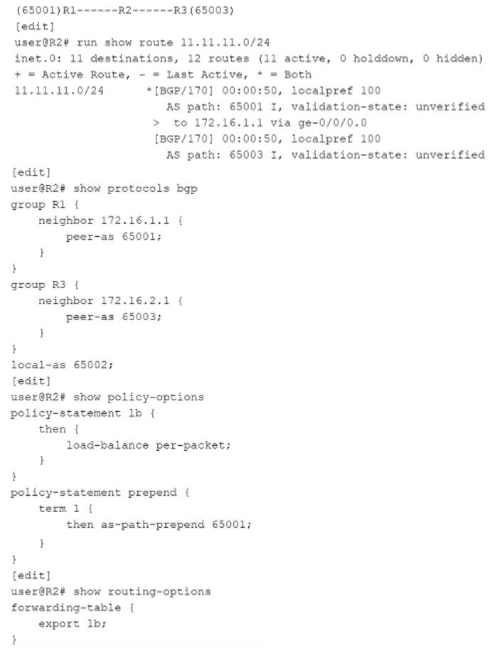 Juniper JN0-664 image Question 67 51134 09182024211332000000