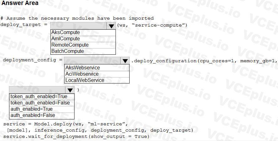 Microsoft DP-100 image Question 24 146830 05072025011644000