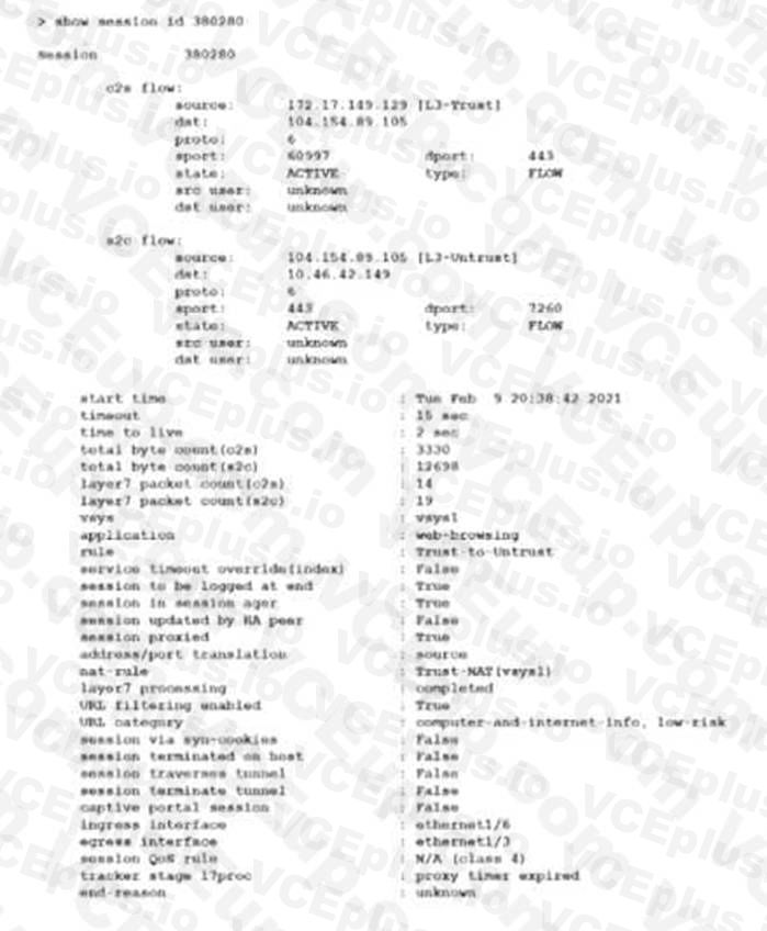 Palo Alto Networks PCNSE image Question 102 54339 09232024001219000000