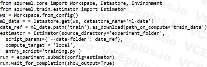 Microsoft DP-100 image Question 83 63882177402254937319659
