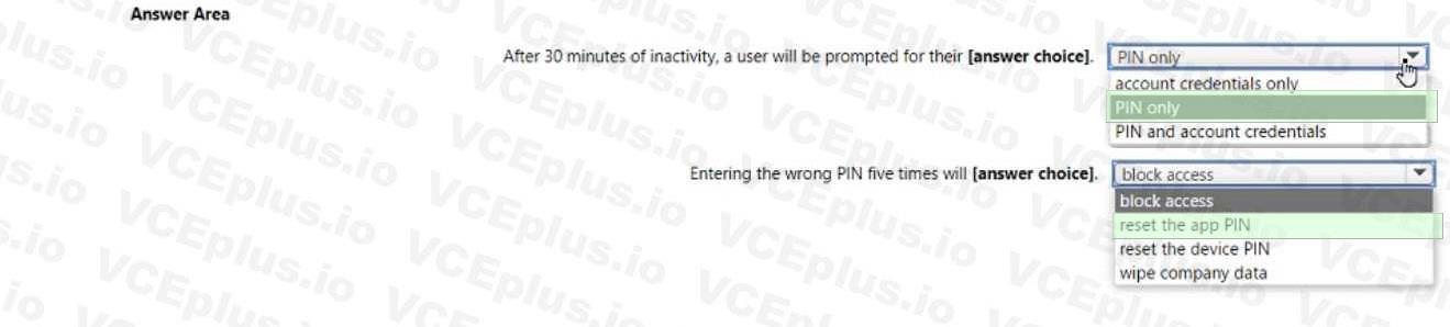 Microsoft MD-102 image answer Question 31 103627 10052024010409000