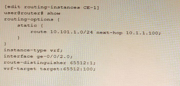 Juniper JN0-664 image Question 52 51119 09182024211332000000