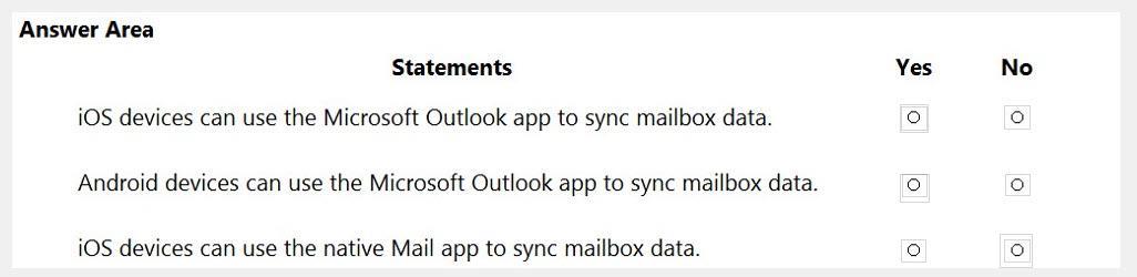 Microsoft MS-203 image Question 21 104354 10052024010521000