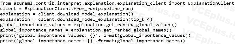 Microsoft DP-100 image Question 181 Answer 1 63882177402739297434274