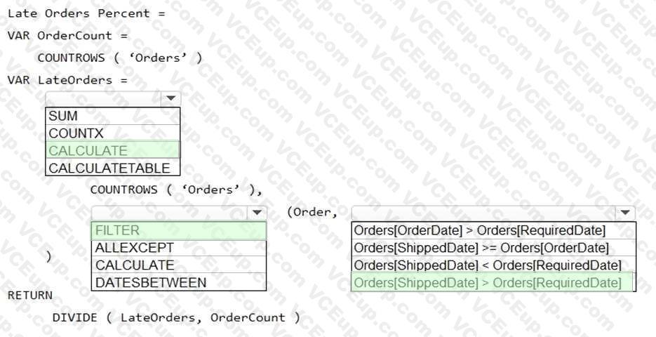 Microsoft PL-300 image answer Question 29 106253 10052024010716000