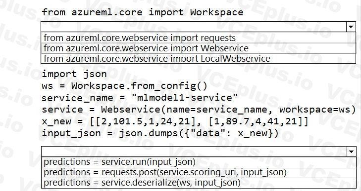 Microsoft DP-100 image Question 23 146829 05072025011644000