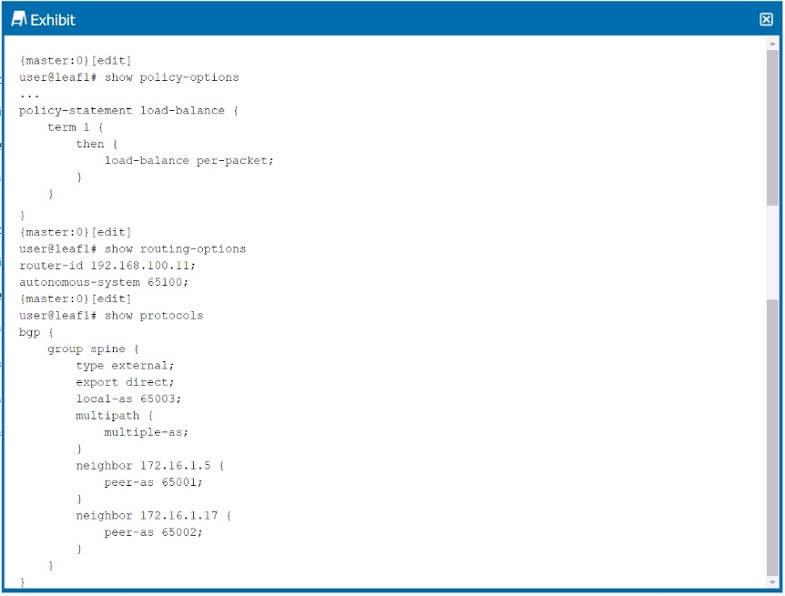 Juniper JN0-683 image Question 5 51319 09182024211359000000