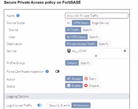 Fortinet FCSS_SASE_AD-24 image Question 16 63878634795730480233639