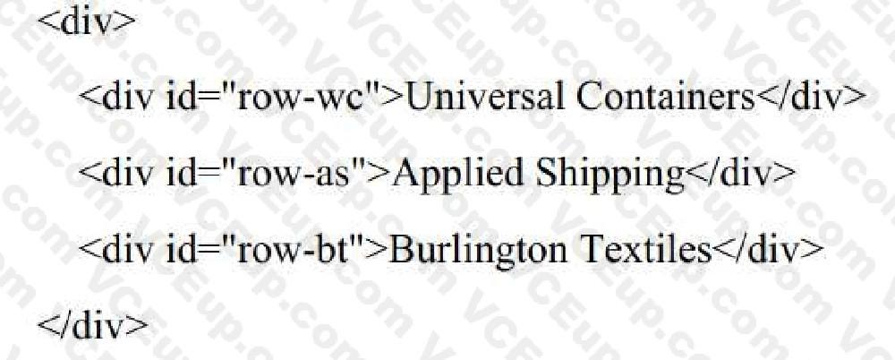Salesforce Certified JavaScript Developer I image Question 203 63874 09232024002545000000