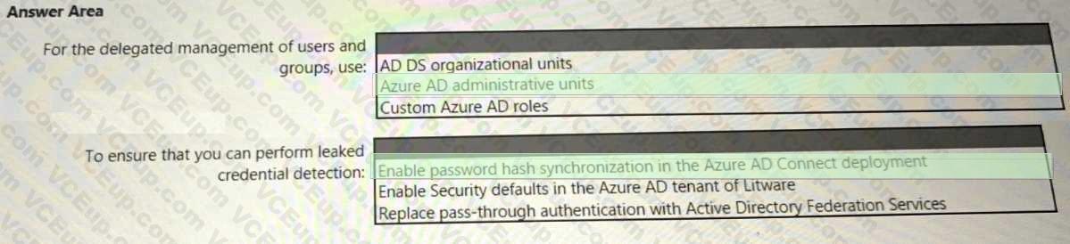 Microsoft SC-100 image answer Question 16 107608 10052024010833000