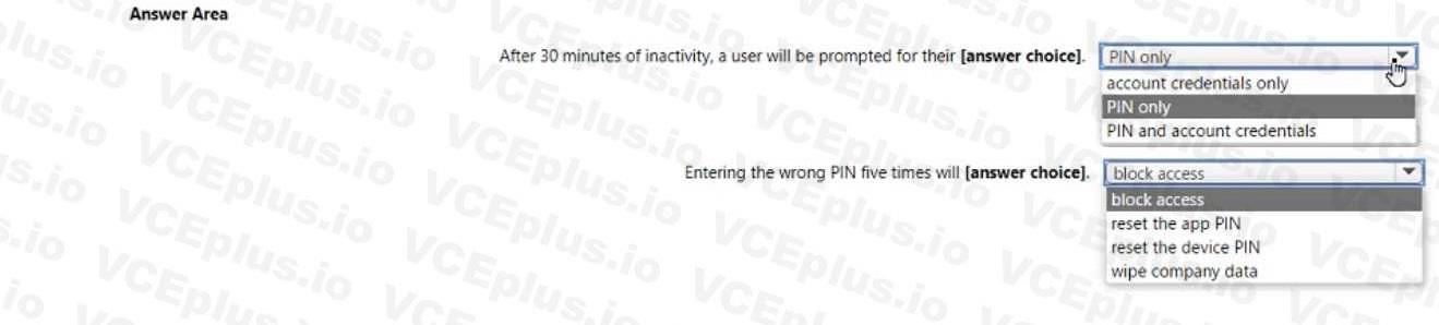 Microsoft MD-102 image Question 31 103627 10052024010409000