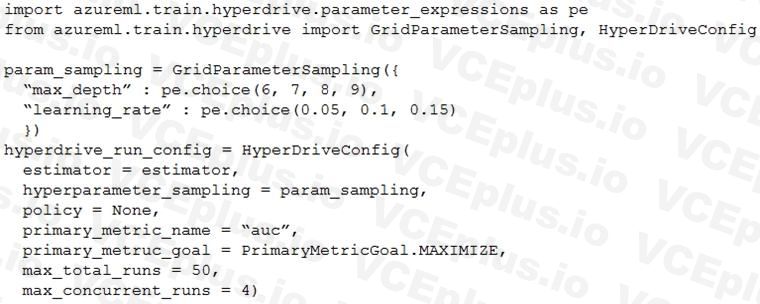 Microsoft DP-100 image Question 120 63882177402442431550306