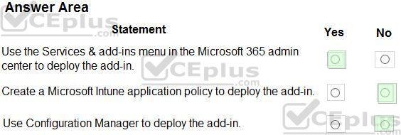 Microsoft MS-900 image answer Question 59 105380 10052024010627000