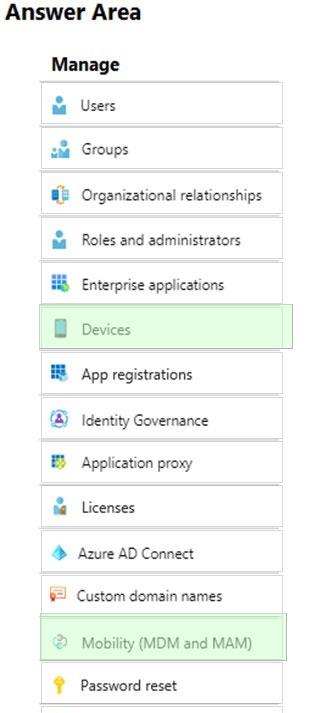 Microsoft MD-102 image answer Question 17 103613 10052024010409000