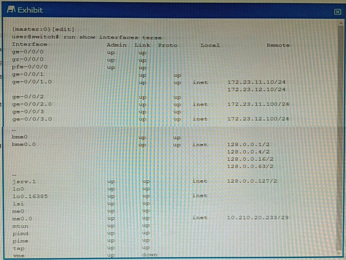 Juniper JN0-351 image Question 2 50598 09182024211207000000