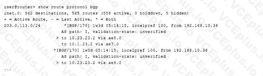 Juniper JN0-649 image Question 60 51062 09182024211314000000