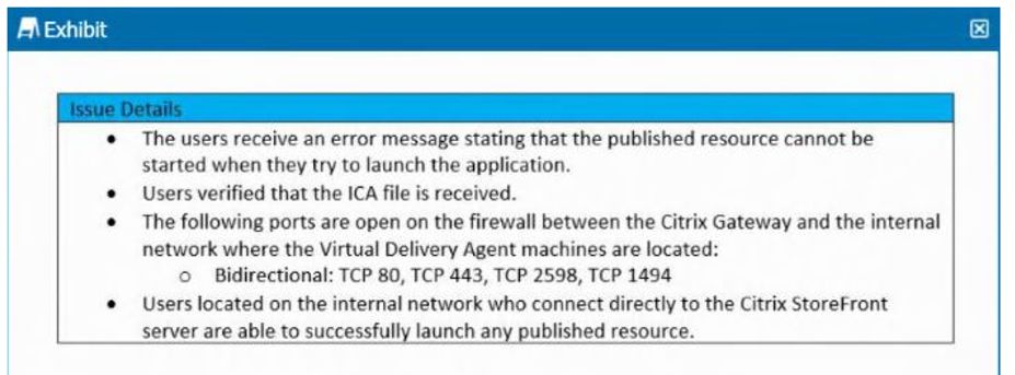 Citrix 1Y0-440 image Question 124 21716 09162024192802000000