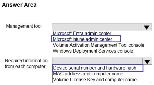 Microsoft MD-102 image Question 231 103857 10052024010410000000