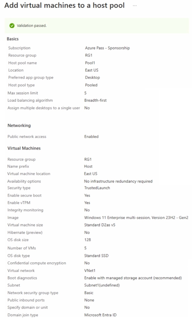 Microsoft AZ-140 image Question 9 63875001203809984570721