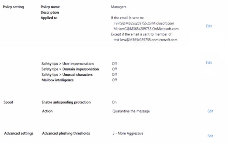 Microsoft MS-102 image Question 378 104314 10052024010458000000