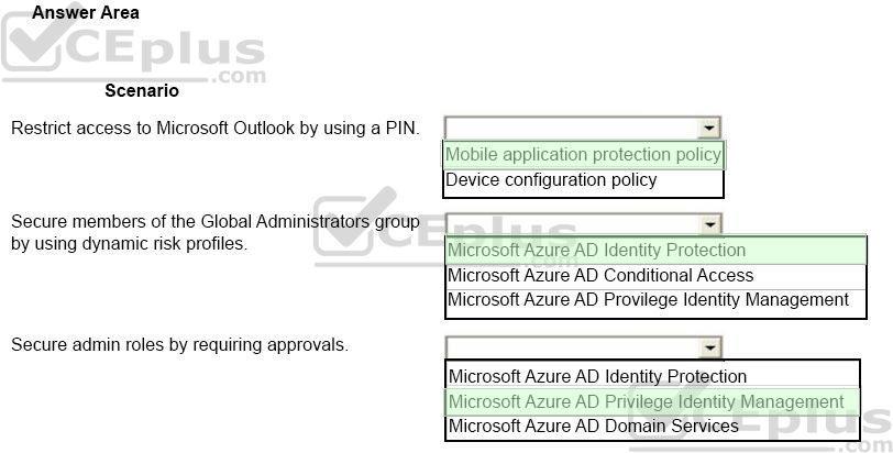 Microsoft MS-900 image answer Question 67 105388 10052024010627000
