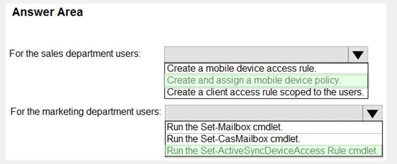 Microsoft MS-203 image answer Question 28 104361 10052024010521000