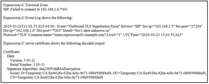 Cisco 300-820 image Question 41 115119 10102024232844000000
