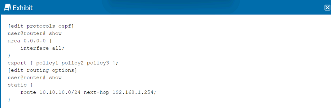 Juniper JN0-105 image Question 81 49993 09182024210934000000