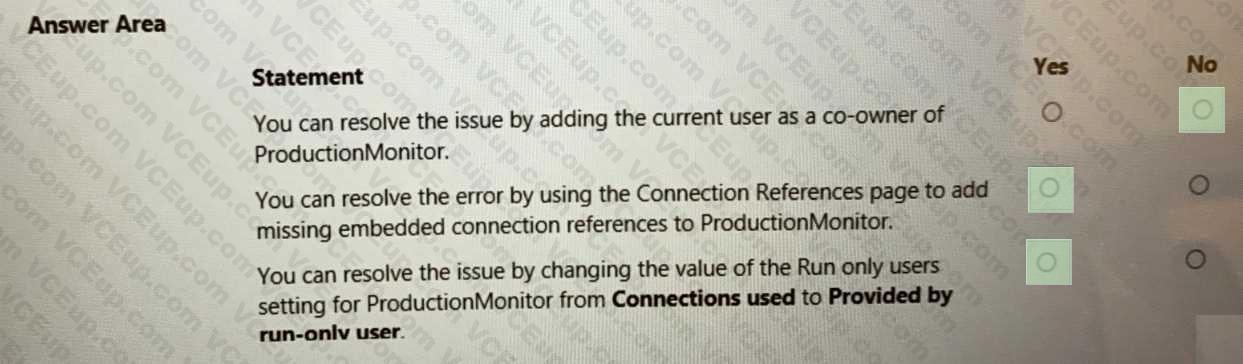 Microsoft PL-500 image answer Question 19 106952 10052024010751000