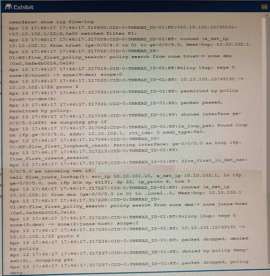 Juniper JN0-636 image Question 4 50891 09182024211303000000