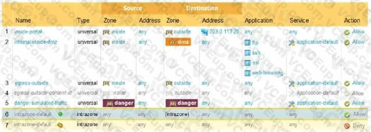 Palo Alto Networks PCNSA image Question 70 53885 09232024001155000000