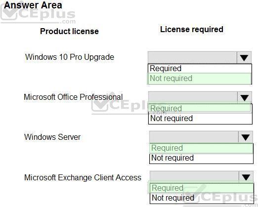 Microsoft MS-900 image answer Question 75 105396 10052024010627000