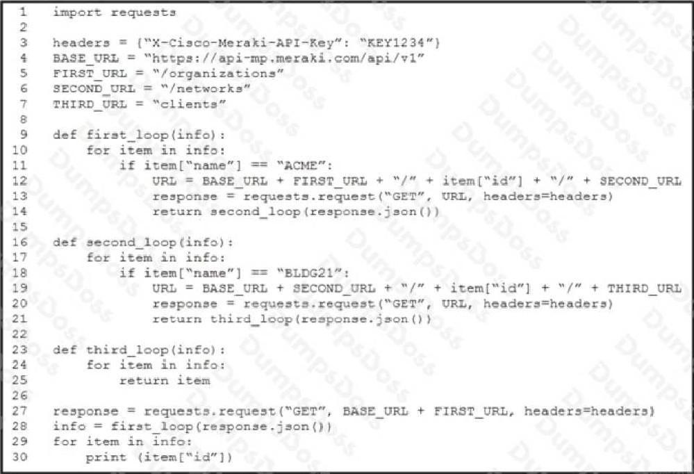 Cisco 200-901 image Question 124 110599 10072024004843000000