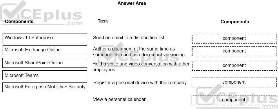 Microsoft MS-900 image Question 6 105444 10052024010627000