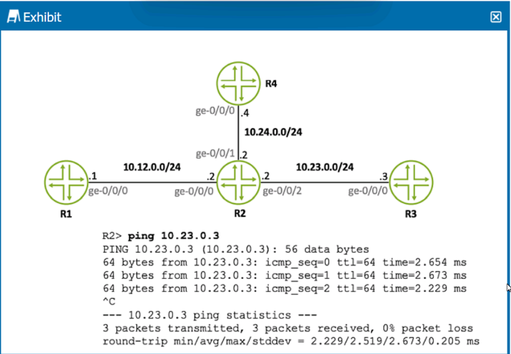 Juniper JN0-105 image Question 68 49980 09182024210934000000