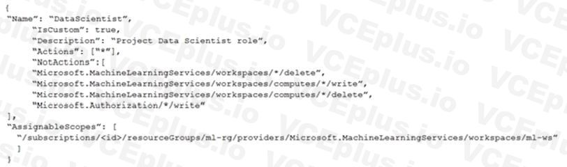 Microsoft DP-100 image Question 29 Answer 1 63882177401911197891089