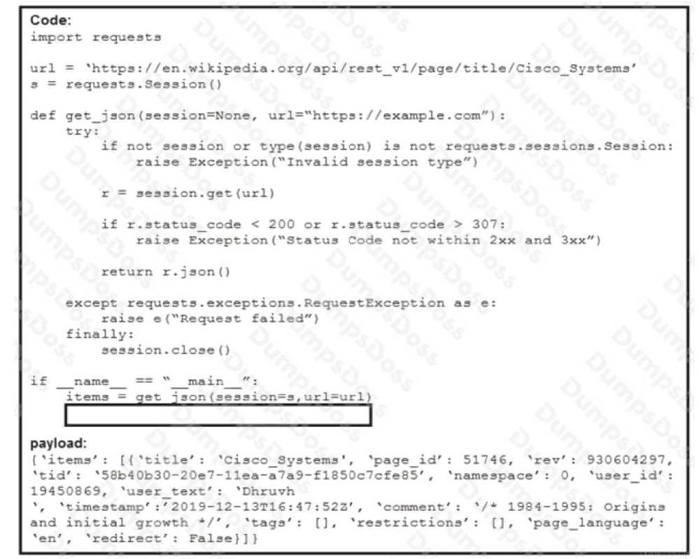 Cisco 200-901 image Question 65 110540 10072024004458000000