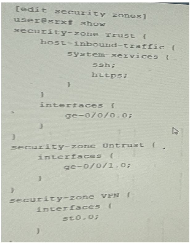 Juniper JN0-637 image Question 82 124799 11012024014440000000