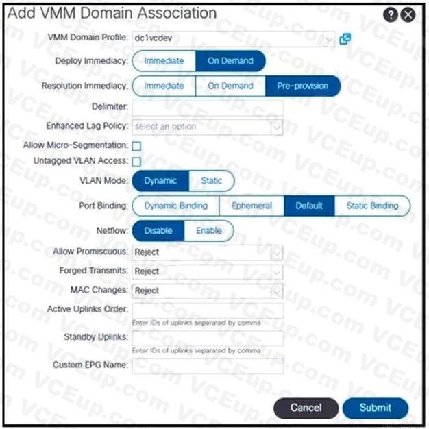 Cisco 300-620 image Question 159 113506 10072024010039000000