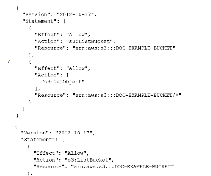 Amazon DVA-C02 image Question 237 120807 10232024000527000000