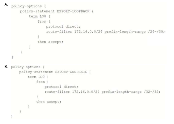 Juniper JN0-682 image Question 102 51262 09182024211347000000