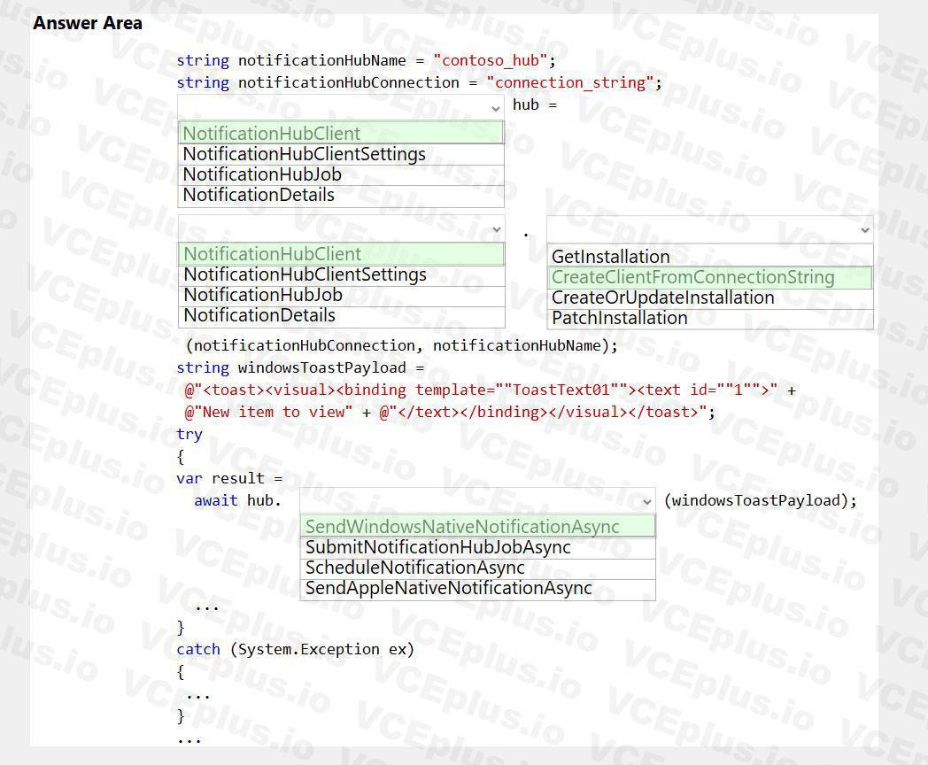 Microsoft AZ-204 image answer Question 47 86326 10022024015001000