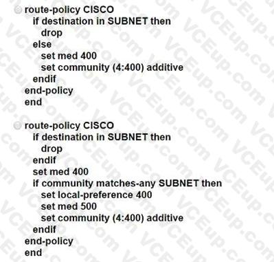 Cisco 350-501 image Question 107 116389 10102024233011000000