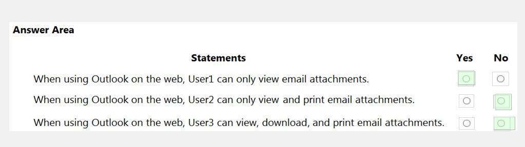 Microsoft MS-203 image answer Question 59 104392 10052024010522000
