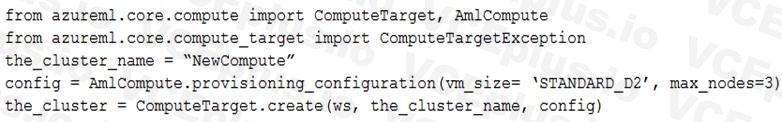 Microsoft DP-100 image Question 121 63882177402458056014425