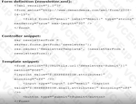 Salesforce Certified B2C Commerce Developer image Question 209 60019 09232024001900000000