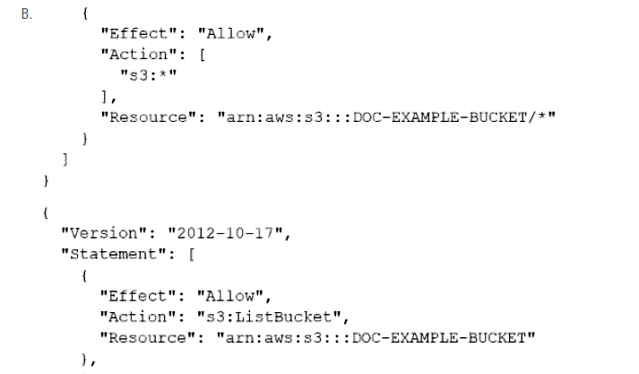 Amazon DVA-C02 image Question 237 120807 10232024000527000000