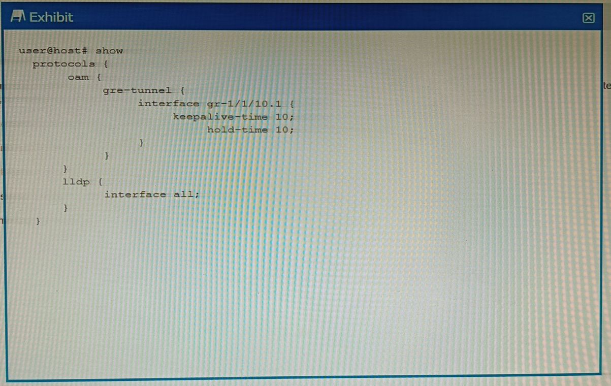 Juniper JN0-351 image Question 14 50610 09182024211207000000