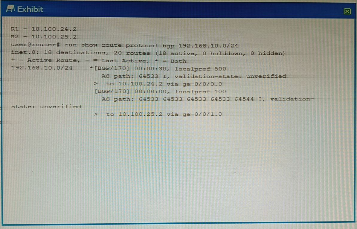 Juniper JN0-351 image Question 53 50649 09182024211207000000